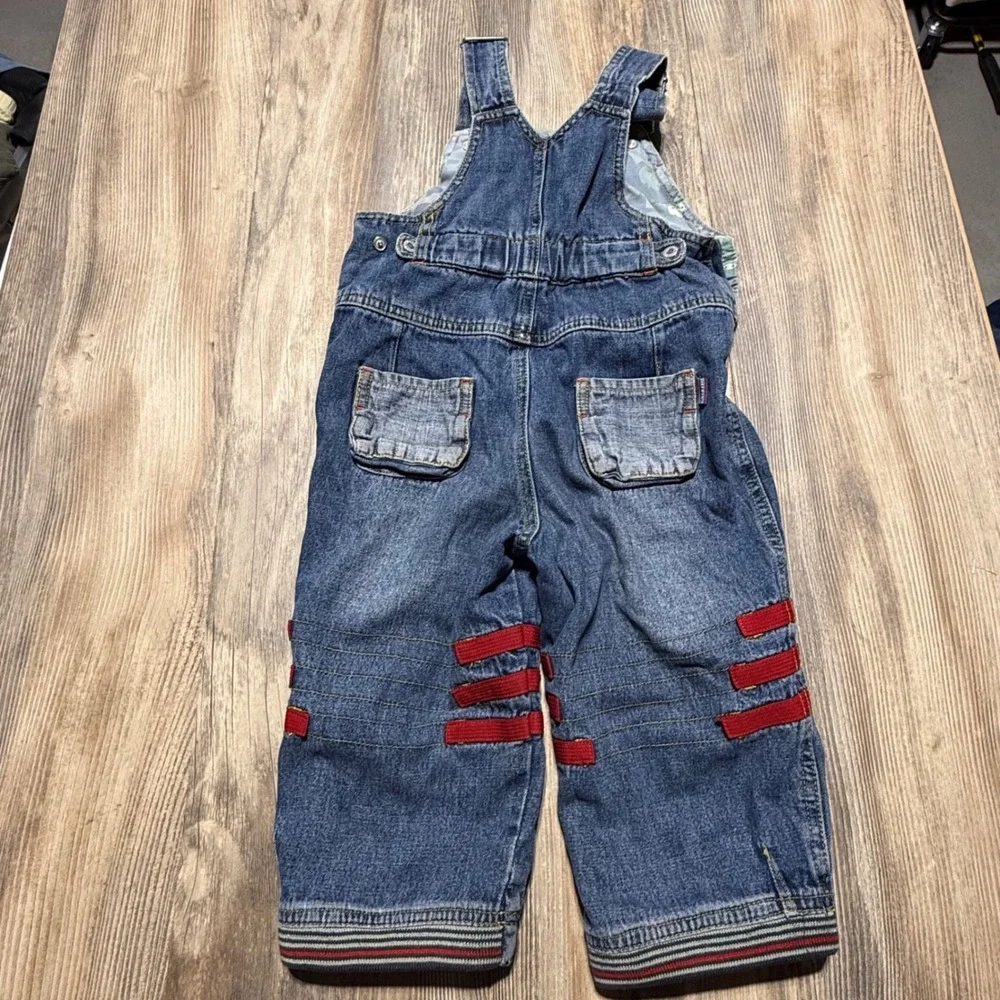 Oilily Kids Denim Overalls Vintage Y2K Streetwear Star Patch Size 92 2T
